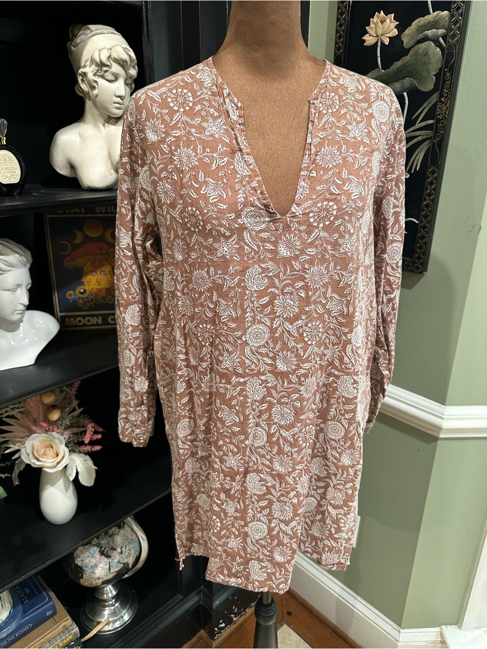 Roberta Roller Rabbit Floral Cotton Tunic – Size Small